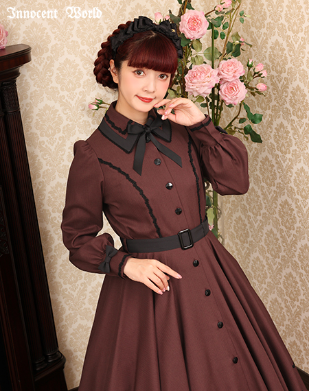 メランジュヘリンボーンワンピース