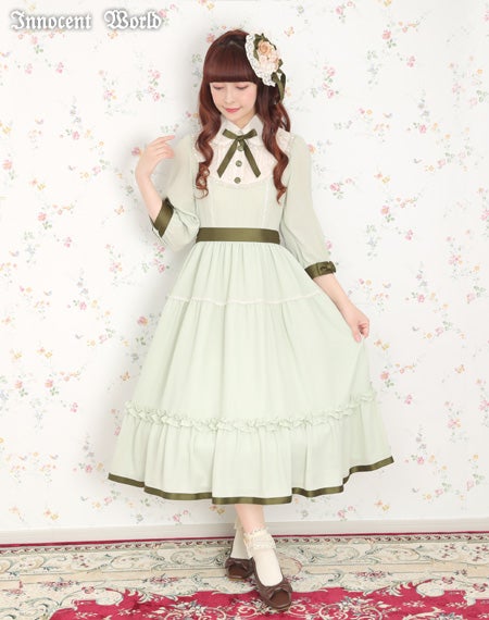 丸衿ヨークワンピース Innocent World イノセントワールド クラシカル