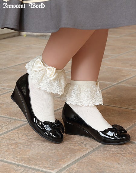 すずらんレースクルー丈ソックス