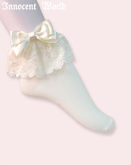 すずらんレースクルー丈ソックス