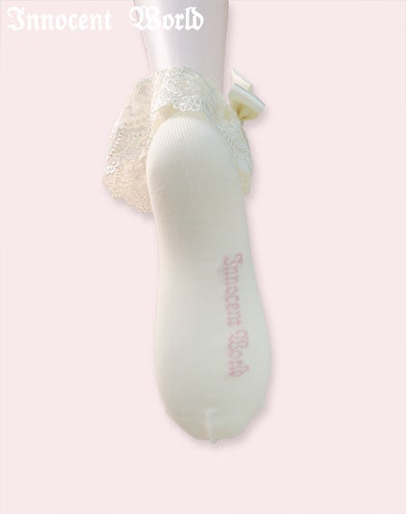 すずらんレースクルー丈ソックス