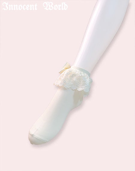 すずらんレースクルー丈ソックス