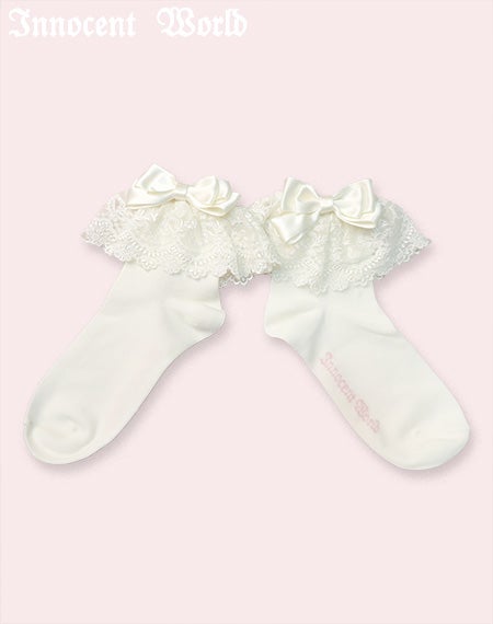 すずらんレースクルー丈ソックス