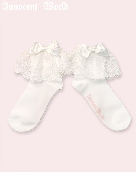 すずらんレースクルー丈ソックス