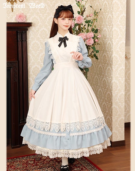 InnocentWorld　シュクレレースエプロン　白　新品未使用　即購入歓迎 apronstyle_4975953643511