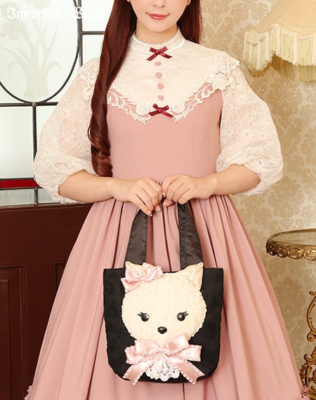 レディクリームキャットバッグ