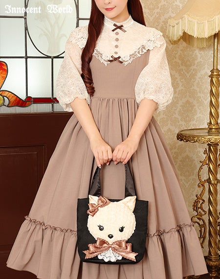 レディクリームキャットバッグ