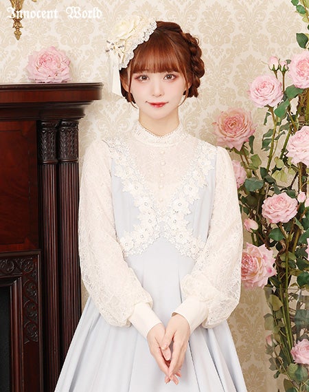 野薔薇レースワンピース
