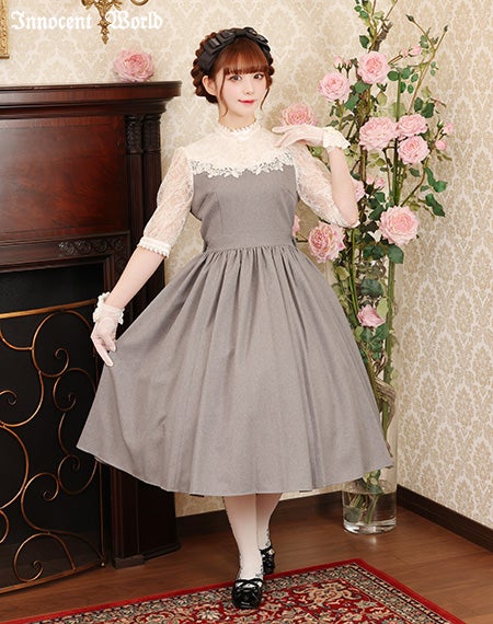 クラシカルローズレースワンピース