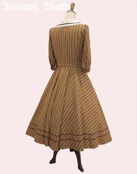 英国調ストライプワンピース