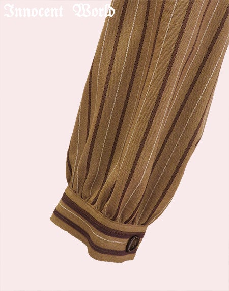 英国調ストライプワンピース