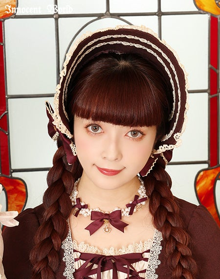 リボンクラウンパールネックレス