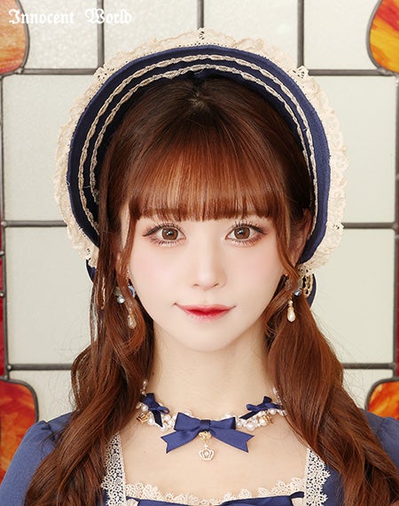 リボンクラウンパールネックレス