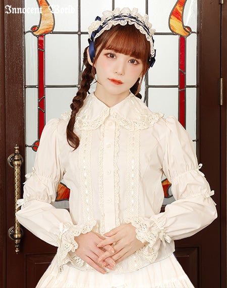 クラシカルリボンブラウス