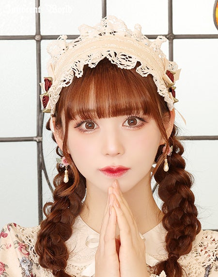 巻きバラヘッドドレス