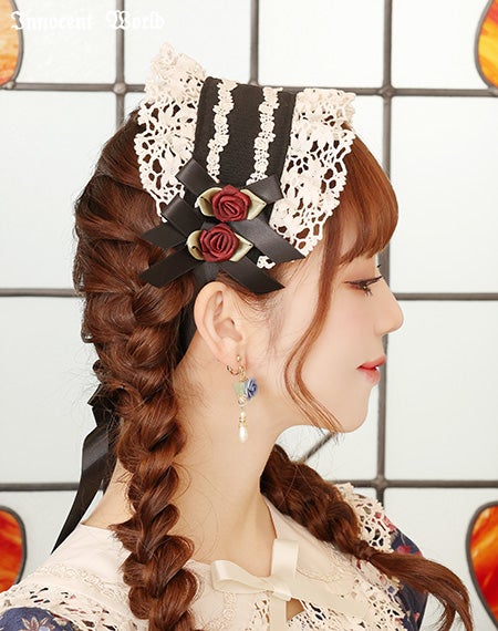 巻きバラヘッドドレス