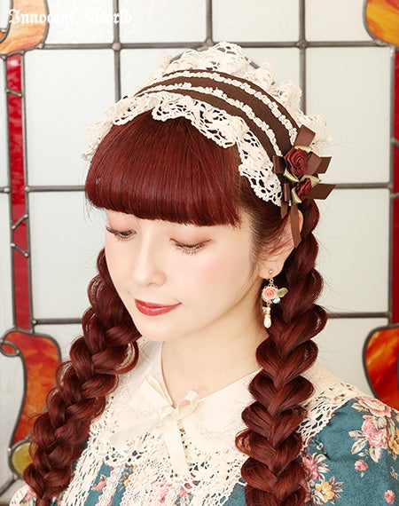 巻きバラヘッドドレス