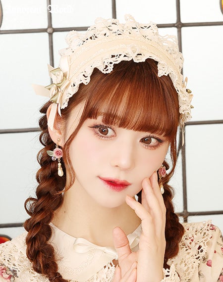 巻きバラヘッドドレス