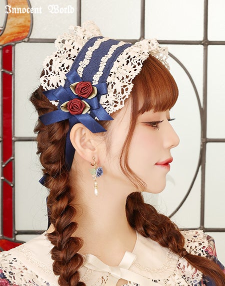 巻きバラヘッドドレス