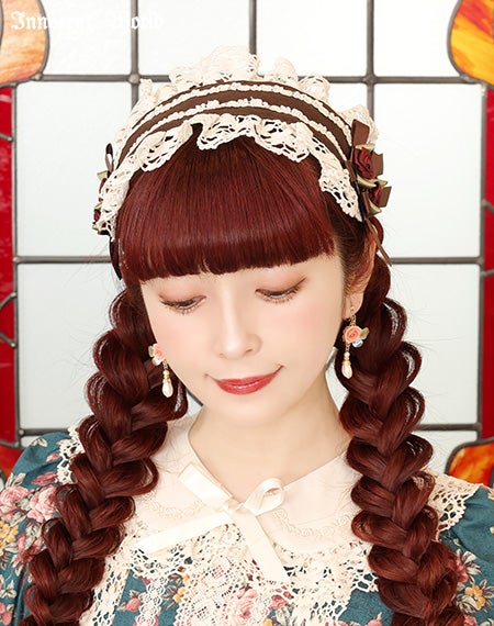 巻きバラヘッドドレス