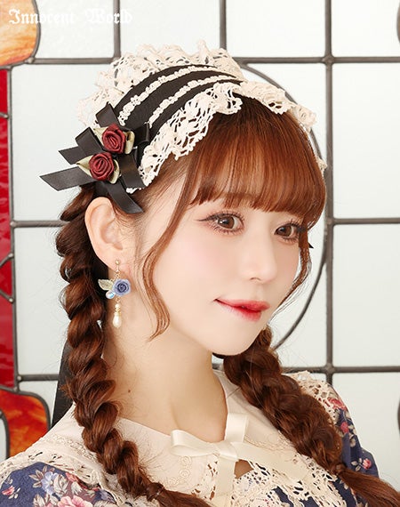 巻きバラヘッドドレス