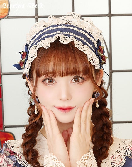 巻きバラヘッドドレス