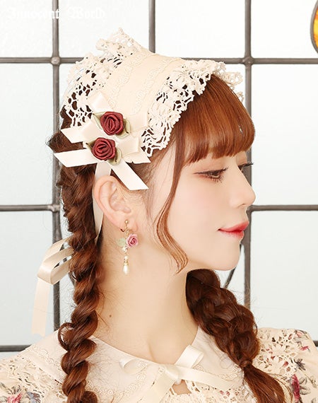 巻きバラヘッドドレス