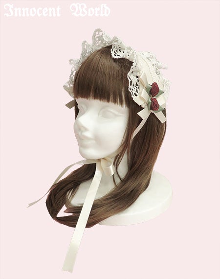 巻きバラヘッドドレス