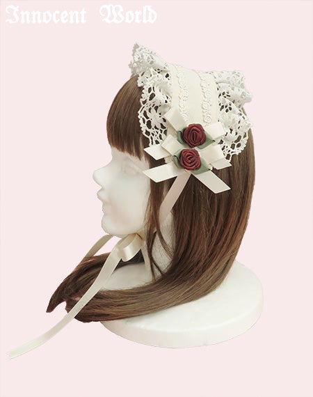 巻きバラヘッドドレス