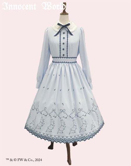 ピーターラビットTM刺繍ワンピース