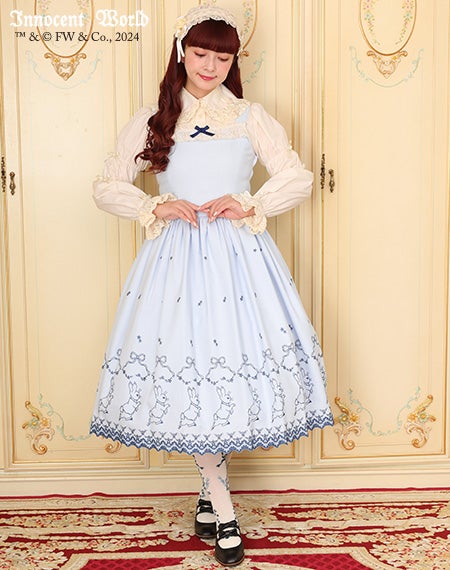 ピーターラビットTM刺繍ジャンパースカート