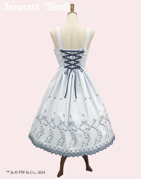 ピーターラビットTM刺繍ジャンパースカート