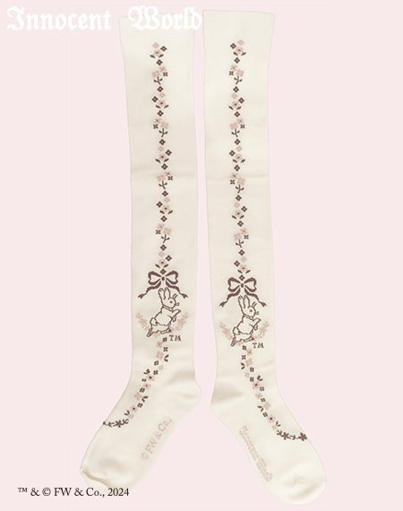 ピーターラビットTM小花オーバーニー