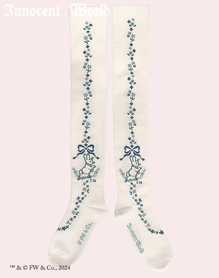 ピーターラビットTM小花オーバーニー