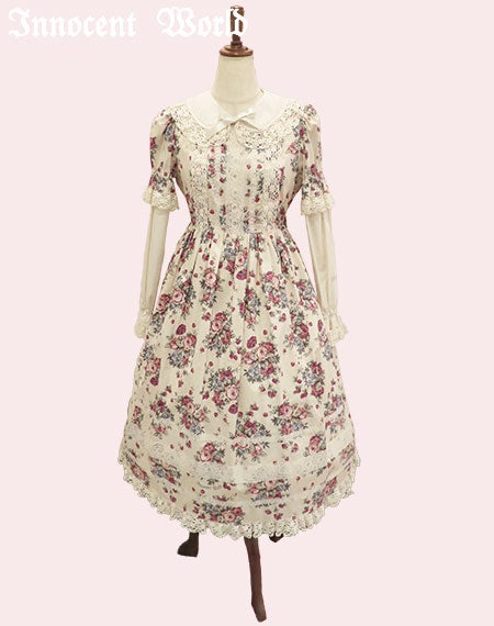 薔薇と苺のドールワンピース