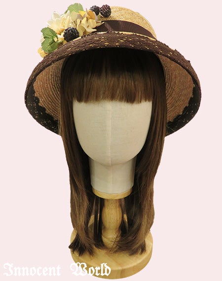 コサージュ付カサブランカハット