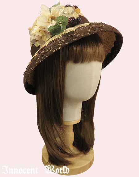 コサージュ付カサブランカハット