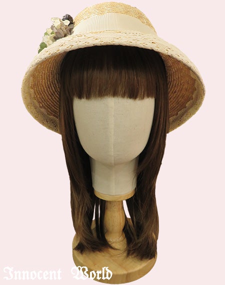 コサージュ付カサブランカハット