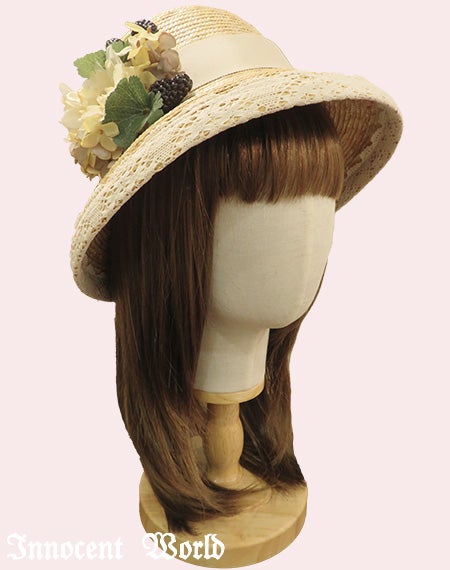 コサージュ付カサブランカハット