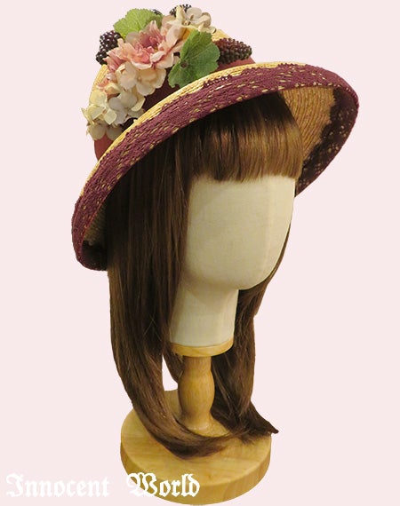 コサージュ付カサブランカハット