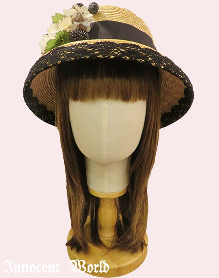 コサージュ付カサブランカハット