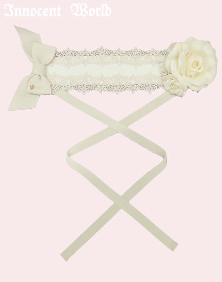 【美品】Innocent World イノワ 薔薇 レース ヘッドドレス 華麗な薔薇のヘッドドレス | Innocent World