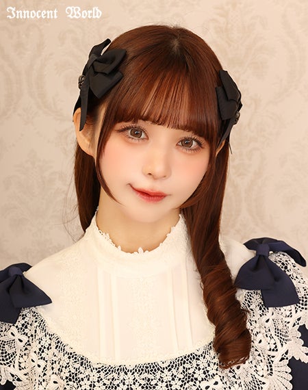 王冠チャームのツインリボンクリップ