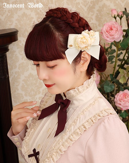 ミニチュアローズリボンクリップ