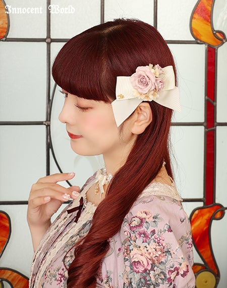 ミニチュアローズリボンクリップ