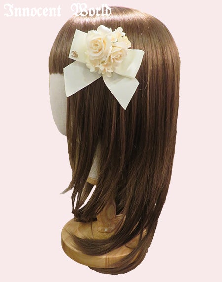 ミニチュアローズリボンクリップ