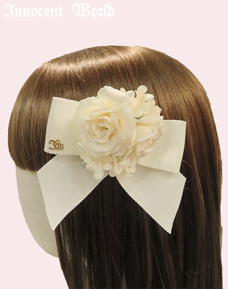 ミニチュアローズリボンクリップ