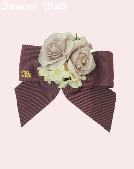 ミニチュアローズリボンクリップ