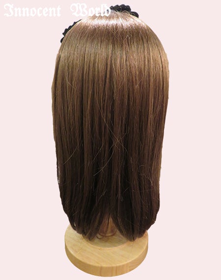 グログランとサテンフリルリボンのカチューシャ