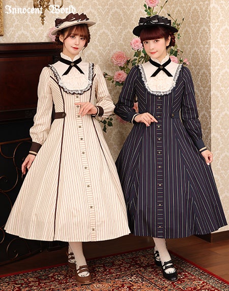 ゆ*き様 Innocent World　フルールバッスルドレス　アイボリー フルールバッスルドレス（長袖）(再販・新色)(受注生産)(ご予約